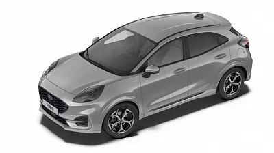 Ford Puma ST- Line, 1,0 EcoBoost hybrid ( mHEV ) 92kW 1,0 EcoBoost 92 kW automat Silver Solar