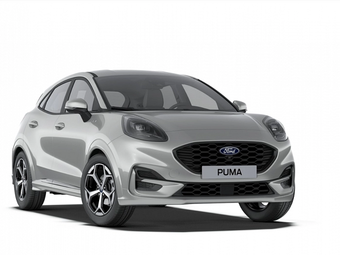 Ford Puma ST- Line, 1,0 EcoBoost hybrid ( mHEV ) 92kW 1,0 EcoBoost 92 kW automat Silver Solar