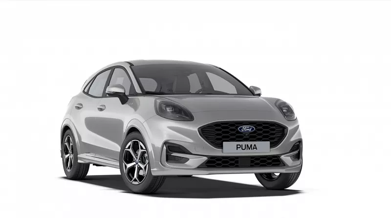 Ford Puma ST- Line, 1,0 EcoBoost hybrid ( mHEV ) 92kW 1,0 EcoBoost 92 kW automat Silver Solar