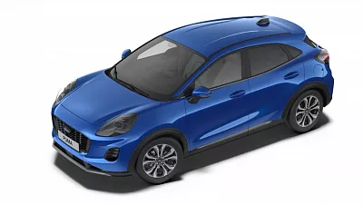 Ford Puma Titanium, 1,0 EcoBoost hybrid ( mHEV ) 92kW 1,0 EcoBoost 92 kW Modrá Desert Island