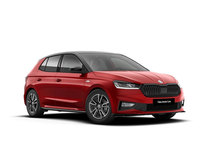 Škoda FABIA MONTE CARLO 1,0 TSI 85 kW automat Červená Velvet metalíza Černá Magic metalíza