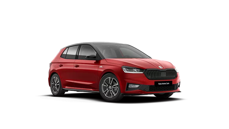 Škoda FABIA MONTE CARLO 1,0 TSI 85 kW automat Červená Velvet metalíza Černá Magic metalíza