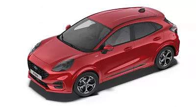 Ford Puma ST- Line, 1,0 EcoBoost hybrid ( mHEV ) 92kW 1,0 EcoBoost 92 kW automat Fantastic Red