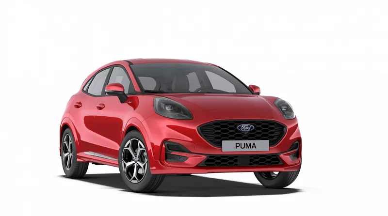 Ford Puma ST- Line, 1,0 EcoBoost hybrid ( mHEV ) 92kW 1,0 EcoBoost 92 kW automat Fantastic Red