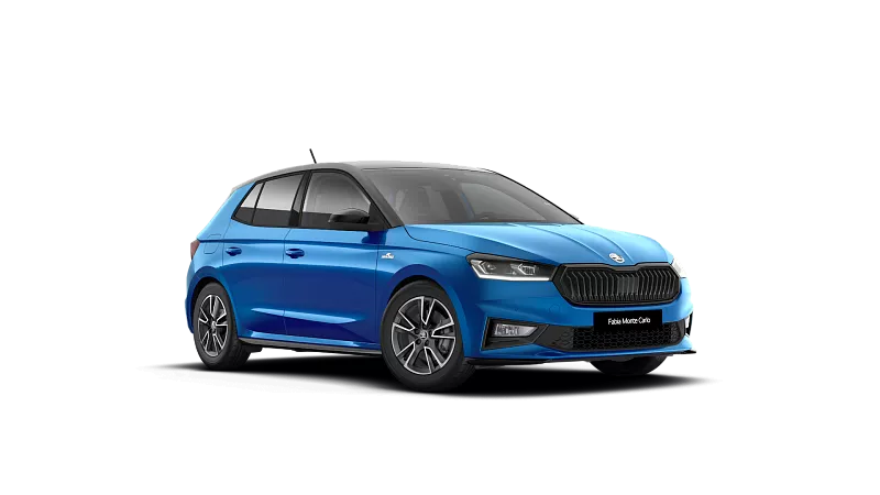 Škoda FABIA MONTE CARLO 1,5 TSI 110 kW automat Modrá Race metalíza Černá Magic metalíza