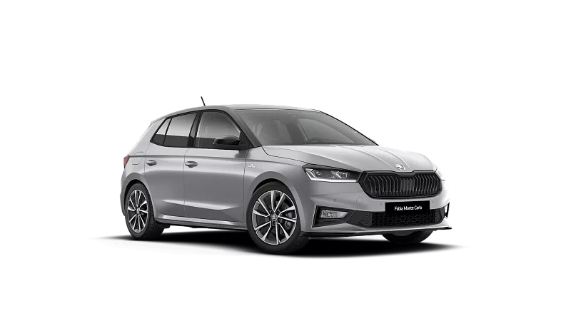 Škoda FABIA MONTE CARLO 1,0 TSI 85 kW automat Stříbrná Brilliant metalíza Černá Magic metalíza