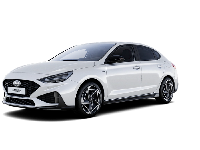 Hyundai I30 FASTBACK 1,5TGDi 103kW MILD HYBRID AUTOMAT NLINE SAFETY 1,5TGDI 103KW MH 103 kW automat ATLAS WHITE